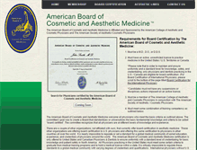 Tablet Screenshot of aestheticcosmeticphysicians.org